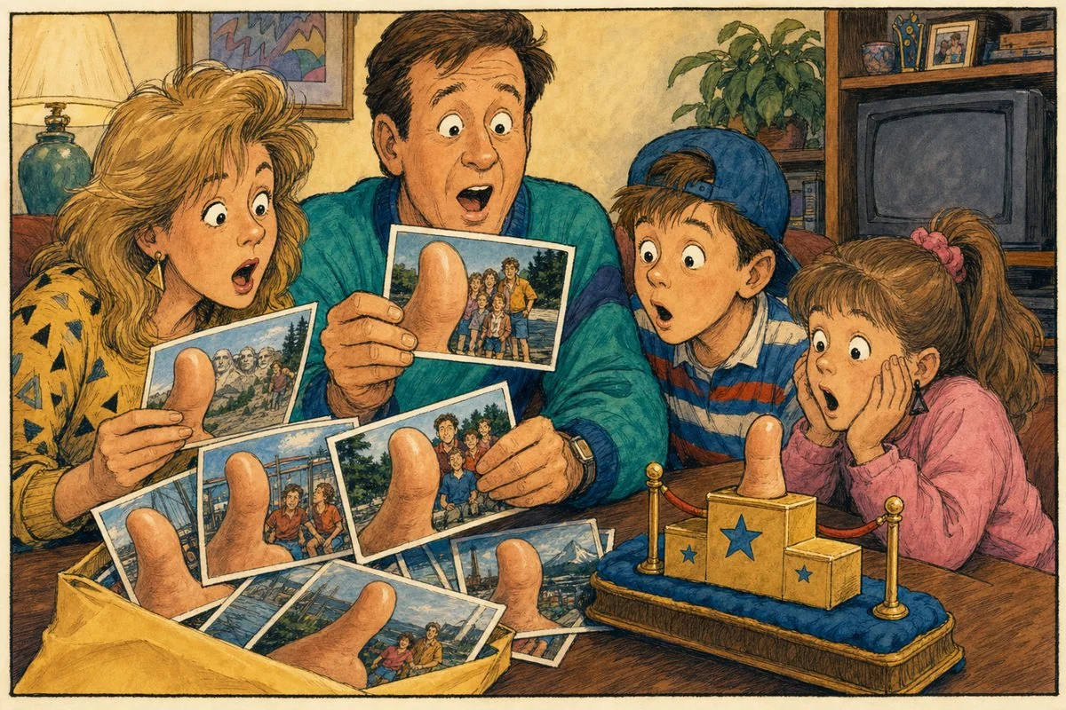 You took twenty-seven mystery pictures and waited a week to learn your thumb starred in twelve.